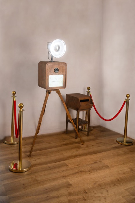 Fotobox mit Absperrung